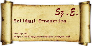 Szilágyi Ernesztina névjegykártya
