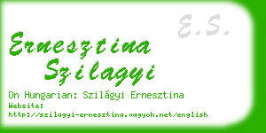 ernesztina szilagyi business card